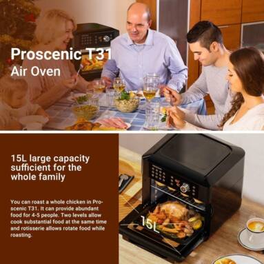 €124 with coupon for Proscenic T31 Air Fryer Oven from EU warehouse BANGGOOD