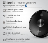 €174 with coupon for Ultenic D5S PRO Robot Vacuum Cleaner, Wi-Fi & Alexa Control, 2200Pa Max Suction Super-Thin, Auto Carpet Boost Dust Cleaner from EU warehouse GSHOPPER