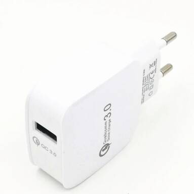 $3 with coupon for QC 3.0 Travel Power Adapter  –  EU PLUG  WHITE from GearBest