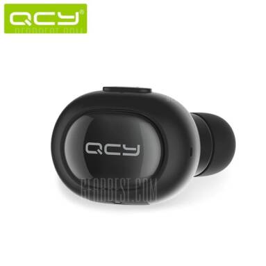 $4 with coupon for QCY Q26 Mini Wireless Bluetooth 4.1 Music Headset Black from GearBest