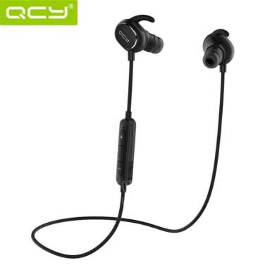 $17 with coupon for QCY QY19 Bluetooth Running Headphones with Mic  – BLACK	from GearBest