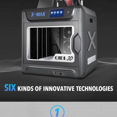 €888 with coupon for QIDI X-MAX 3D Printer, Industrial Grade, 5 Inch Touchscreen, WiFi Function, High Precision Printing with ABS/PLA/TPU, Flexible Filament, 300x250x300mm EU Warehouse from GEEKBUYING