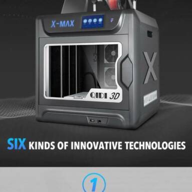 €804 with coupon for QIDI X-MAX 3D Printer, Industrial Grade, 5 Inch Touchscreen, WiFi Function, High Precision Printing with ABS/PLA/TPU, Flexible Filament, 300x250x300mm EU Warehouse from GEEKBUYING
