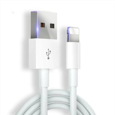 $1 with coupon for Quick charger Data USB Cable for Iphone X/Xs/Xr/Xs Max/8/8 Plus/7/7 Plus/6S/5S – WHITE 1M from GearBest