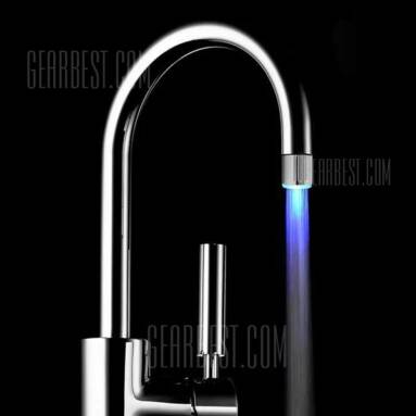 $1 with coupon for RC – F01 Blue Water Stream LED Faucet Light for Bathroom Kitchen  –  BLUE from GearBest