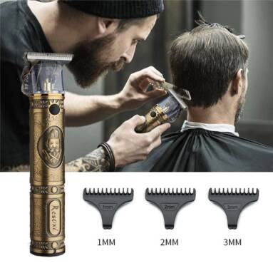 €14 with coupon for RESUXI JM-700A Professional Electric Retro Oil Head Clipper USB Charging Beard Trimmer Shavers Hari Grooming Cutting T-Blade Cordless Edge Trimmer for Self Haircut from BANGGOOD