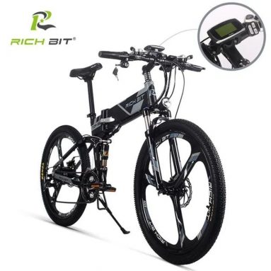 1352 € مع كوبون لـ RICH BIT TOP-860 12.8AH 36V 250W 26inch دراجة كهربائية قابلة للطي 35km / h سرعة قصوى 35-40km / h عدد الكيلومترات دراجات جبلية المدى EU CZ WAREHOUSE من BANGGOOD
