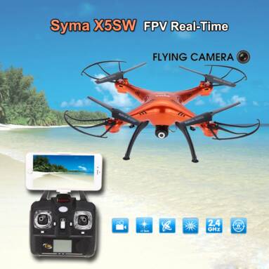 77% OFF Syma X5SW FPV Quadcopter with 0.3MP Camera,limited offer $25.99 from TOMTOP Technology Co., Ltd