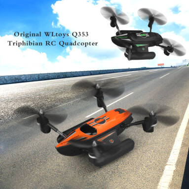 Only $71.99 For WLtoys Q353 Air-Ground-Water RC Drone with code EDM50 from RCMOMENT