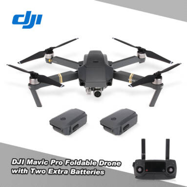 Get 230$ off  DJI Mavic Pro 4K FPV Foldable drone Combo with Two Extra Batteries Car Charger Shoulder Bag from RCMOMENT