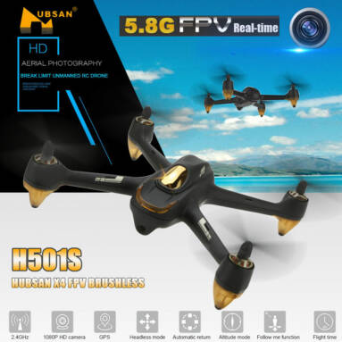 $20 Off Hubsan H501S X4 Brushless Drone RC Quadcopter,free shipping $189.99(Code:TTRM5060) from TOMTOP Technology Co., Ltd
