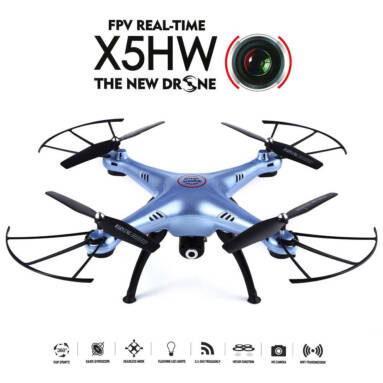 68% OFF SYMA X5HW Wifi FPV Drone RC Quadcopter – Blue,limited offer $31.99 from TOMTOP Technology Co., Ltd