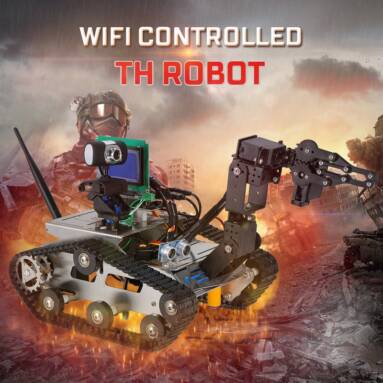 Get $20 Off For TH Robot Wifi Smart DIY Crawler RC Robot Tank with Manipulator 480P Camera Obstacle Avoidance PC Phone Control Education Tool with code EJ5077 Only $309.99 +free shipping from RCMOMENT