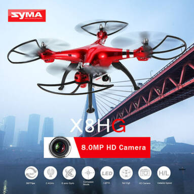 Extra 10 USD Off For Syma X8HG 8.0MP HD Camera RC Quadcopter RTF from RCMOMENT