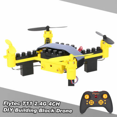 Extra $10 Off For Flytec T11 2.4G 4CH Drone 3D flip Headless Mode DIY Building Block RC Quadcopter from RCMOMENT