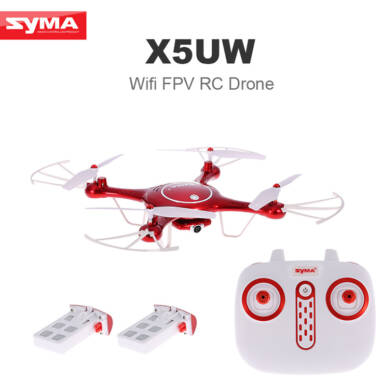 54% OFF Syma X5UW Wifi FPV 720P HD Camera RC Drone with Two Battery,limited offer $46.99 from TOMTOP Technology Co., Ltd