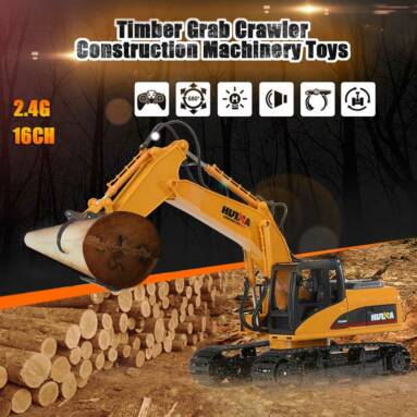Get $5  Off For HUI NA TOYS NO.1570 Excavator Timber Grab Crawler Truck 2.4G 16CH RC Engineering Vehicle Toys with code EJRM7038 Only $65.2 +free shipping from RCMOMENT