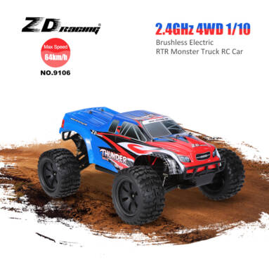 Only $133.99 for ZD Racing NO.9106 Thunder ZMT-10 Brushless Electric Monster Truck from RCMOMENT