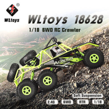 Get 57% Off For Wltoys 18628 1/18 2.4G 6WD Electric Off-Road Rock Crawler Climbing RC Buggy Car RTR from RCMOMENT