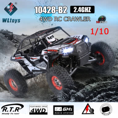 Extra 10 USD Off For WLtoys 10428-B2 1/10 2.4G 4WD Electric Rock Crawler Off-Road Buggy Desert Baja RC Car RTR from RCMOMENT