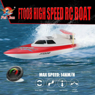 Get 26% Off For Feilun FT008 27MHZ 2CH 14km/h High Speed Radio Control RC Boat from RCMOMENT