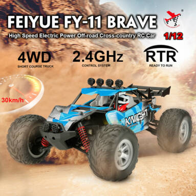 $6 Off Feiyue FY-11 BRAVE 1/12 2.4G 4WD 30km/h High Speed Electric Power Off-road Cross-country RTR RC Car,free shipping (Code:TT7940) from TOMTOP Technology Co., Ltd