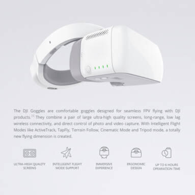 $40 OFF DJI Goggles FPV 3D VR Glasses,free shipping $499(Code:TTGOGGLES) from TOMTOP Technology Co., Ltd
