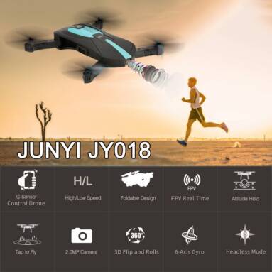 Get 41% Off For JUN YI TOYS JY018 2.0MP Camera 1080P Wifi FPV Foldable Selfie Pocket Drone from RCMOMENT