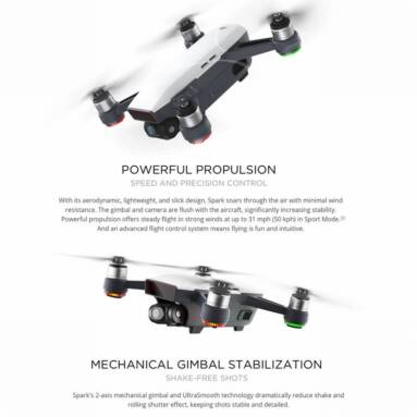 5% Off DJI Spark Mini RC Selfie Drone – BNF  WIFI FPV / 12MP Camera / 2-Aixs Gimbal / Gesture Function,free shipping $559.55(Code:TTSPARK) from TOMTOP Technology Co., Ltd