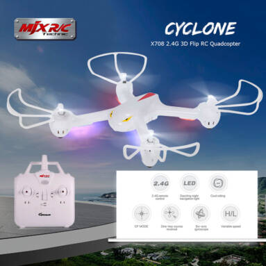 $35.99 For MJX X708 2.4G 6 Axis Gyro 3D Flip Headless One Key Return RC Drone with code EDM8075 from RCMOMENT