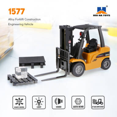 Get $12 Off For HUI NA TOYS 1577 2.4G 8CH 1/10 Alloy Forklift Construction Engineering Vehicle Toy Gift with code EJRM8490 Only $117.99 +free shipping from RCMOMENT
