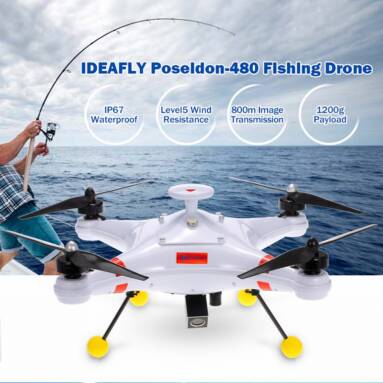 Get Extra 30$ off IDEAFLY Poseidon-480 Brushless 5.8G 700TVL FPV GPSWaterproof Professional Fishing Drone from RCMOMENT