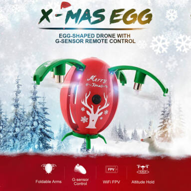 Only $32.99 For JJRC H66 720P Camera X-mas Egg Drone with code JH66J7 from RCMOMENT