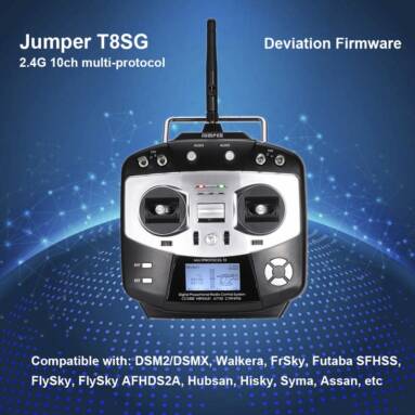 Get $15 Off For Jumper T8SG Multi-Protocol 2.4G 10CH Compact Transmitter for Flysky Frsky DSM2 Walkera Devo Futaba  with code EJ9113 Only $80.99 +free shipping from RCMOMENT