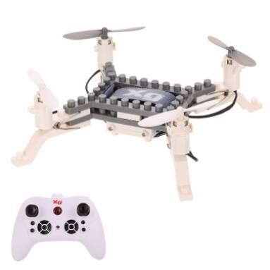 $6 Discount On XG171 DIY Building Block Drone Height Hold One Key Return Clip Quadcopter! from Tomtop INT