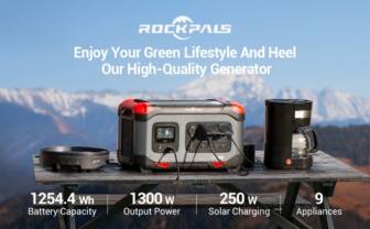 €599 with coupon for ROCKPALS RP1300 Portable Power Station from EU warehouse GEEKBUYING