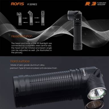 $58 with coupon for ROFIS R3 Multifunction Bright Flashlight  from GearBest