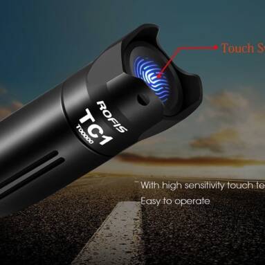 $14 with coupon for ROFIS TC1 Mini LED Flashlight with Touching Gear Shift Function from GearBest
