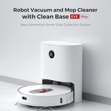 €351 with coupon for Xiaomi ROIDMI EVE Plus LDS Laser Navigation Robot Vacuum Cleaner With Intelligent Dust Collector from EU warehouse GEEKMAXI