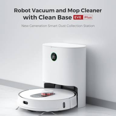 €331 with coupon for ROIDMI EVE Plus Robot Vacuum Cleaner Sweeping Vacuuming Mopping Function 2700Pa Antibacterial and Deodorzing Technology Suction Laser Navigation with Smart Dust Collection Support Google Assistant, Alexa and Mijia APP from EU CZ warehouse BANGGOOD