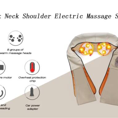 $28 with coupon for RT – 102 Back Neck Shoulder Electric Massage Shawl from Gearbest