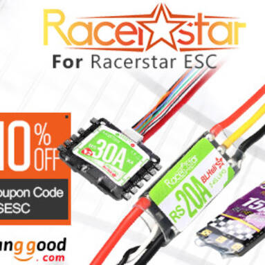 Extra 10% OFF RC Toys & Hobbies Racerstar ESCs from BANGGOOD TECHNOLOGY CO., LIMITED