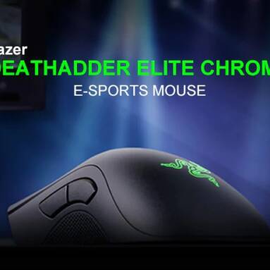 $55 with coupon for Razer DEATHADDER ELITE CHROMA Mechanical Mouse with 16000DPI 7 Keys Full Color from GearBest