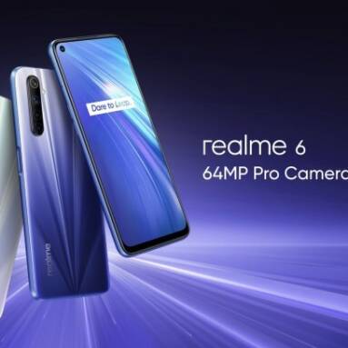 €212 with coupon for Realme 6 Global Version 6.5 inch FHD+ 90Hz Refresh Rate NFC Android 10 4300mA 64MP AI Quad Camera 8GB 128GB Helio G90T 4G Smartphone – White from BANGGOOD