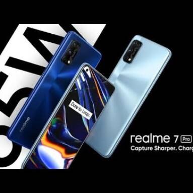 €291 with coupon for Realme 7 Pro EU Version 6.4 inch FHD+ Super AMOLED Screen 8GB 128GB Snapdragon 720G Android 10 64MP Quad Rear Camera 65W SuperDart Charge 4G Smartphone from BANGGOOD