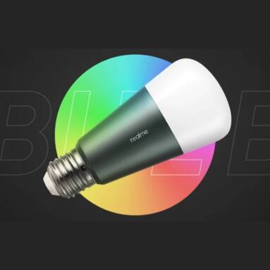 €8 with coupon for Realme AC120~250V RGBTW 9W E27 APP Bluetooth Smart LED Bulb Works with Amazon Alexa and Google Assistant from BANGGOOD