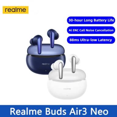 $26 with coupon for Realme Buds Air 3 Neo Earphone from HEKKA
