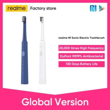 €24 with coupon for Realme N1 Sonic Electric Toothbrush DuPont Antibacterial Bristles 20000 times/min HFrequency Sonic Motor Toothbrush from BANGGOOD