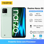 103 євро з купоном на смартфон Realme Narzo 50i 5000mAh Mega Battery Android 11 6.5 дюйма з великим дисплеєм 32 ГБ SC9863A восьмиядерний 4G смартфон від BANGGOOD