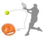 Rebound Tennis Trainer Ball Training Equipment  -  ORANGE